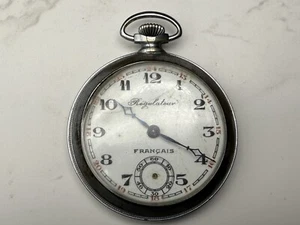 Nice Chronometer Pocket Watch - Steel- Made in France - Does not work -AF08-1675 - Picture 1 of 11