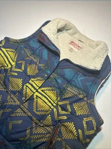 Mossimo Supply Co Azteken mehrfarbig Sherpa gefüttert Perlen Druckknopf gefütterte Weste JR XXL - Bild 1 von 9