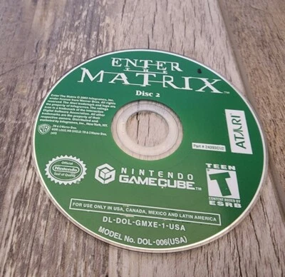 Replacement **DISC 2 ONLY**Gamecube  Enter The Matrix  - Image 1 of 4