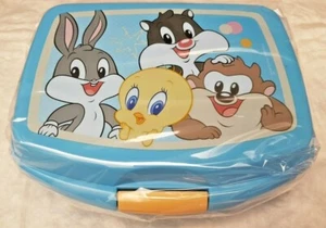 Récipient Porte Préserver Bleu 17x12cm - Baby Sitting Looney Tunes - Neuf - Picture 1 of 4