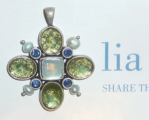NEW DEMO - LIA SOPHIA "BLOOMMATES" SLIDE - MOP/FWP/CRYSTALS - $36 - Picture 1 of 2