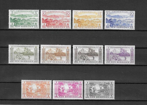 NEW HEBRIDES 1957 SG 84/94 MNH Cat £15 Cover