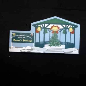 Vintage Bar Hafen Maine Pavillon Dorf grün Jahreszeitgrüße Katzen miauen - Bild 1 von 2