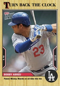 2022 TOPPS NOW TURN BACK THE CLOCK CARD LOS ANGELES DODGERS BOBBY ABREU #72 - Picture 1 of 1