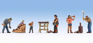 Noch 45616 Chopping Wood (5) Figure Set TT Scale - Picture 1 of 1