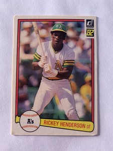 1982 Donruss Rickey Henderson . Oakland Athletics #113