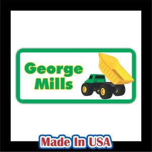 42 Custom Personalized Truck Waterproof Name Labels Stickers Kids School Camp - Picture 1 of 2