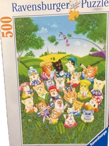 Rarissimo puzzle Ravensburger 500 pezzi club gatti bird watching 2003 - Foto 1 di 2