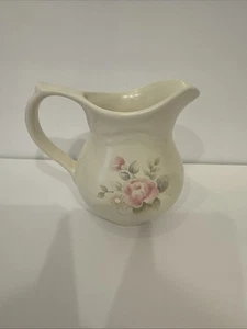Pfaltzgraff Tea Rose Creamer 4.25” Pink Floral Rose USA Stoneware - Picture 1 of 4