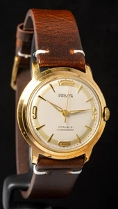 Provita Herren Handaufzug Durowe 1258 Vintage Uhr -- läuft - Bild 1 von 15