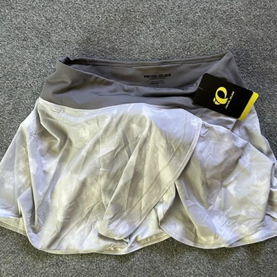 Saia Pearl Izumi Feminina Grande Cinza Branco Ciclismo Skort Acolchoado Forro Camurça - Imagem 1 de 4
