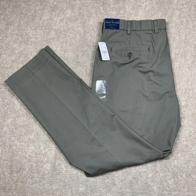 Brooks Brothers Pants Mens 40X32 Advantage Chino Clark Fit Stretch Gray - Image 1 of 4