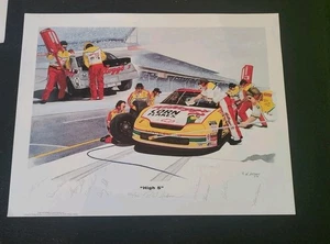 Terry Labonte Crew & R.W. Hickman Signed and Numbered Lithograph Poster 1996 - Picture 1 of 4