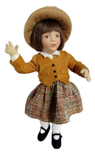 1995 Maggie Iacono 17" Felt, Cloth, Wood body Doll, SADIE #23 of 60, no box - Picture 1 of 8