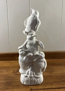 Christmas Penguins Stack Unpainted Ceramic Bisque Ready To Paint - Picture 1 of 3