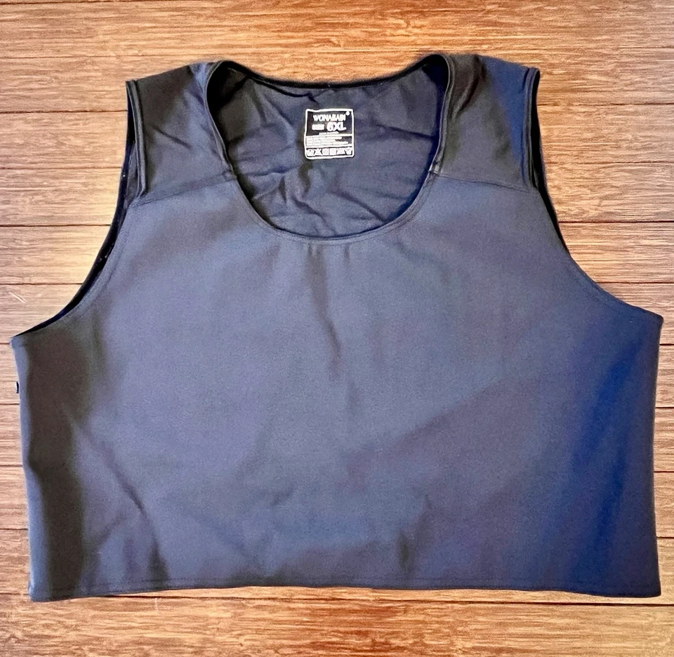 Wonababi Flat Pro Chest Binder with Both Side Zipper Black size 6XL - Image 1 of 4