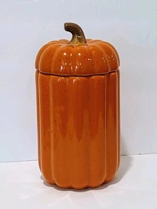 10 Strawberry Street Artisan Collection 8" Tall Pumpkin Canister Thanksgiving  - Picture 1 of 9