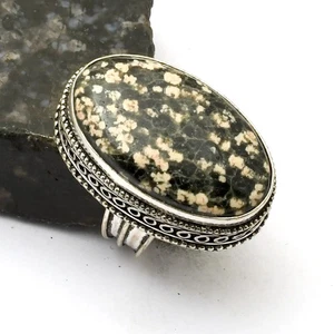 Ocean Jasper Gemstone Handmade Antique Design Ring Jewelry US Size-8 AR 34093 - Picture 1 of 1