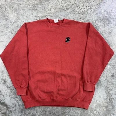 Vintage Santee Sweatshirt Mens XL Red Black Lab Dog Embroidered Crewneck USA 90s - Image 1 of 4