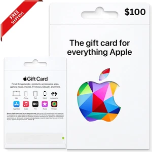 Apple $100 Gift Card, Physical Card, Free Shipping - Picture 1 of 6