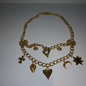Cinturón Vintage Escada Tono Dorado Medallón Dije Hecho en España Ajustable Hasta 33" - Imagen 1 de 20