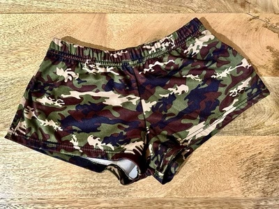 RARO AUTÉNTICO HOOTERS REGULAR CAMUFLAJE UNIFORME PANTALONES CORTOS (XS) X-PEQUEÑO Foto 1 de 2