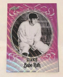 2019 Leaf Metal Babe Ruth Collection Pink Refractor #7/15 NY Yankees Legend Rare - Picture 1 of 13