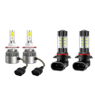 4 Bulbs Cambo kit Cool white LED Headlight Hi/Lo + Fog Light For 2014 Ford F-250 - Image 1 of 4