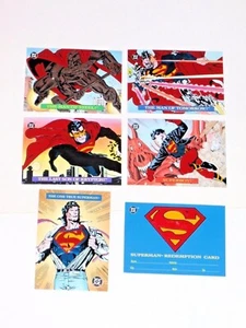 DC Bloodlines 1993 juego de 6 tarjetas de inserción Redemption One True Superman S1-S5 - Imagen 1 de 12