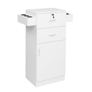 Locking Beauty Salon Storage Cabinet Hair Dryer Holder Stylist Equipment Drawer - Picture 1 of 15