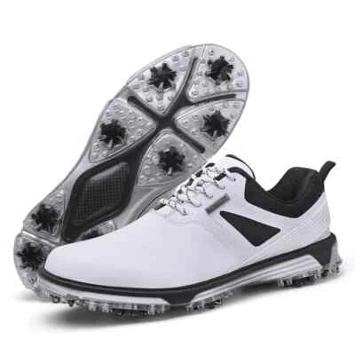 Zapatos de golf para hombre impermeables entrenamiento antideslizantes con cordones rápidos Foto 1 de 4