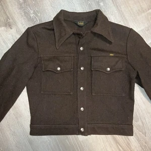 Vintage 70s Lee Wool Trucker Jacket Western Brown USA Made RARE Mens Medium - Bild 1 von 14