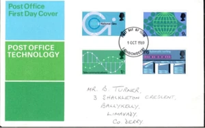 1969 UK FDC - Telecommunications, Post Office Technology - Set of Four Stamps - Picture 1 of 2