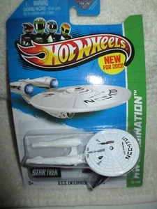 Hot Wheels 1:64 Scale Die-Cast Star Trek Enterprise NCC-1701 Battle Damaged MOC - Picture 1 of 1