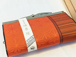 SILK Wallet / JAPANESE CLASS HAKATA textile Size 5.9" x 3.6" - Picture 1 of 12