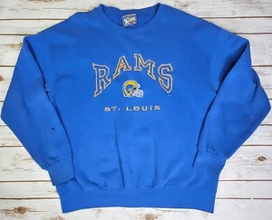 Vintage St Louis Rams bestickt Fleece Pullover Sweatershirt Größe Large NFL  - Bild 1 von 10