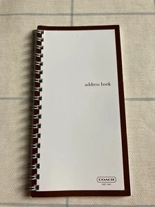 GENUINE COACH ORGANISER INSERT REFILL SPIRAL ADDRESS BOOK APPROX 8X16cm - NEW - Picture 1 of 2