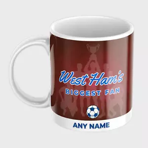 West Ham Football Mug, Personalised Football Mug - Picture 1 of 2