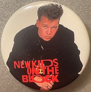 Vintage New Kids on the Block Pin, Donnie Wahlberg, Boston, MA 1980s NKOTB