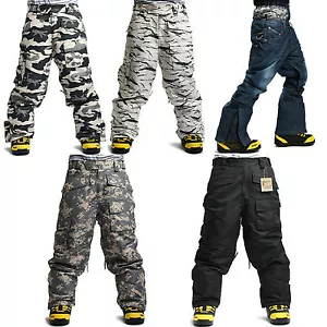 TOP Quality SOUTH PLAY Mens Ski SnowBoard Waterproof Winter Pants Trousers S-2XL - Picture 1 of 11