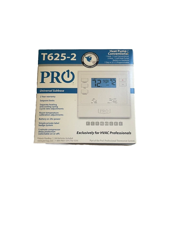 Pro1 IAQ T625-2 Multi-Stage Programmable Thermostat - Image 1 of 4