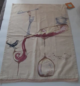 Toalla Julia Junkin Cirque de Vin arte único - Imagen 1 de 7