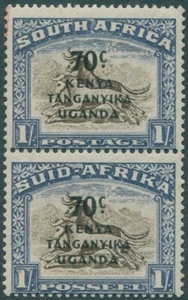 Kenia Uganda y Tanganica 1941 SG154 70c embalaje original en 1s marrón y azul par SA MLH - Imagen 1 de 1