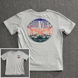 Good Vibes Since 1979 T-shirt Mens Size LRG Skate Skateboard Gray Logo Spell Out - Picture 1 of 12