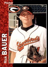 1998 Delmarva Shorebirds Multi-Ad #7 Rick Bauer Eagle Idaho ID Baseball Card