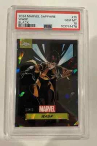 2024 Topps Chrome Marvel Wasp /10 Black Sapphire #15 PSA 10 - Picture 1 of 2