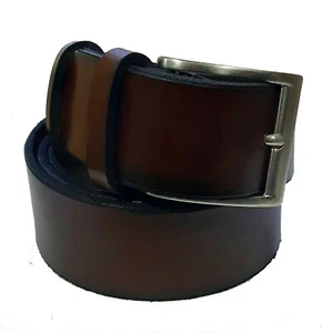 CINTURA UOMO CUOIO MARRONE TESTA DI MORO ARTIGIANALE MADE IN ITALY - Foto 1 di 1