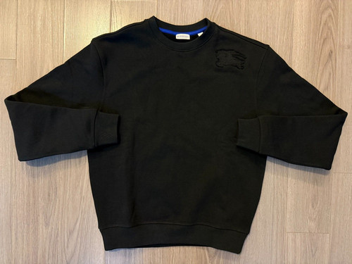 Felpa girocollo Burberry cotone nero taglia M