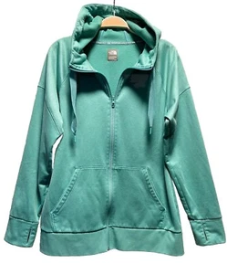 The North Face Hoodie Suprema Full Zip Drawstring Womens Size L Trellis Green - Picture 1 of 11