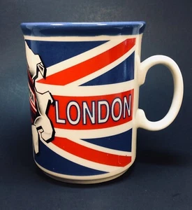 CPM Lic. Taza LONDON Union Jack autobús de dos pisos taza de té café Reino Unido Inglaterra - Imagen 1 de 6